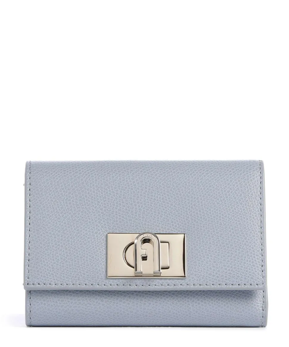 1927 M Geldbörse genarbtes Leder hellblau