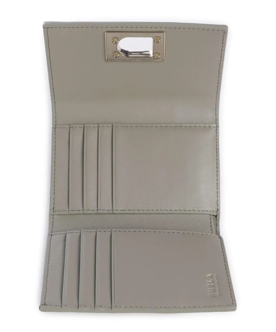 1927 M Geldbörse genarbtes Leder graugrün