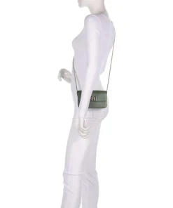 1927 Mini Umhängetasche genarbtes Leder dunkelgrün