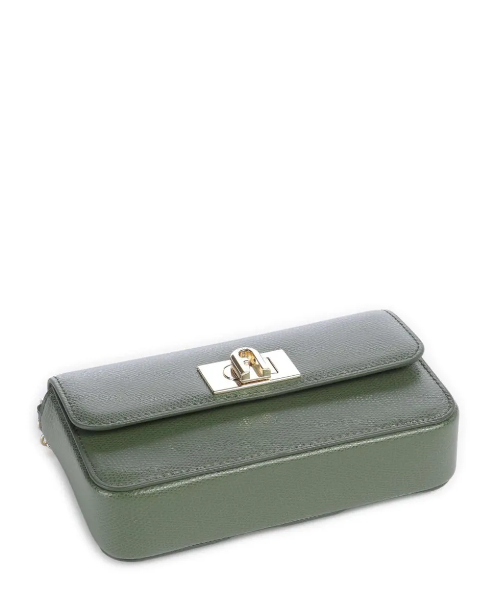 1927 Mini Umhängetasche genarbtes Leder dunkelgrün