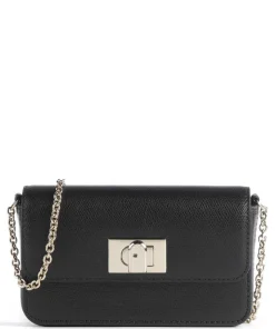 1927 Mini Umhängetasche genarbtes Leder schwarz