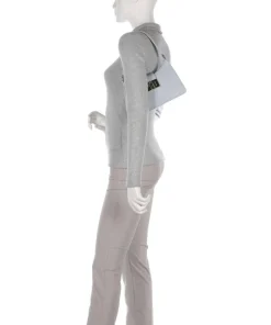 1927 S Schultertasche genarbtes Kalbsleder hellgrau