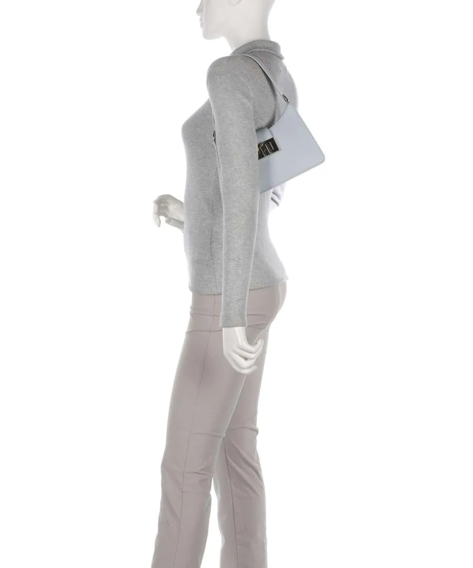 1927 S Schultertasche genarbtes Kalbsleder hellgrau