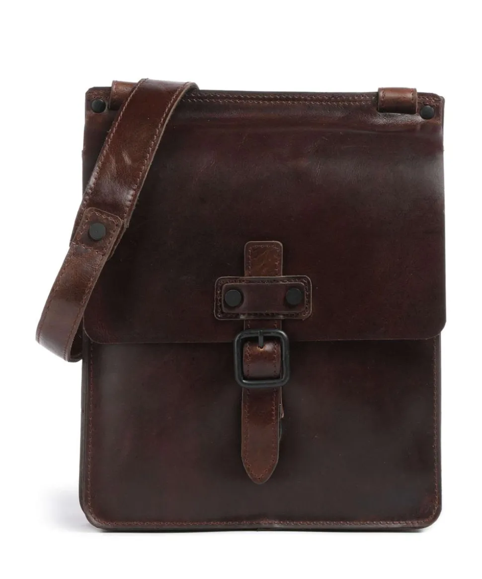 Aberdeen Umhängetasche fein genarbtes Rindsleder dunkelbraun