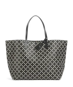 Abi Shopper Lederimitat schwarz/beige