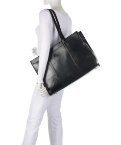 Ace Crinkle Shopper fein genarbtes Rindsleder schwarz