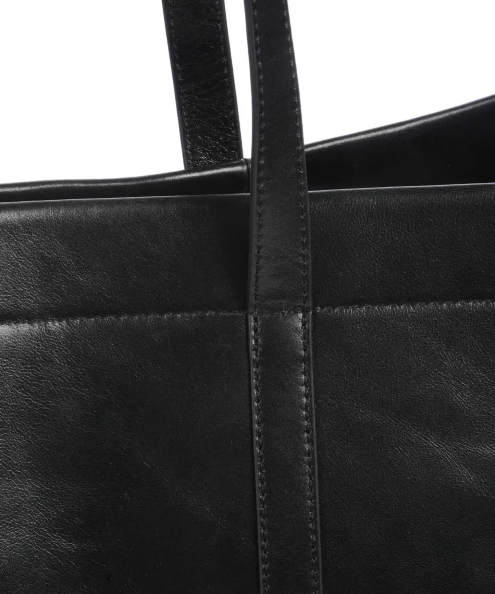 Ace Crinkle Shopper fein genarbtes Rindsleder schwarz