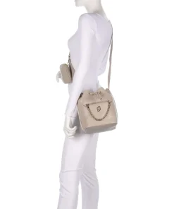 Achala S Bucket bag Lederimitat beige