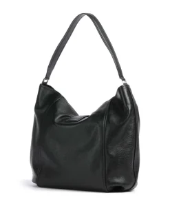 Addie Beuteltasche genarbtes Leder schwarz