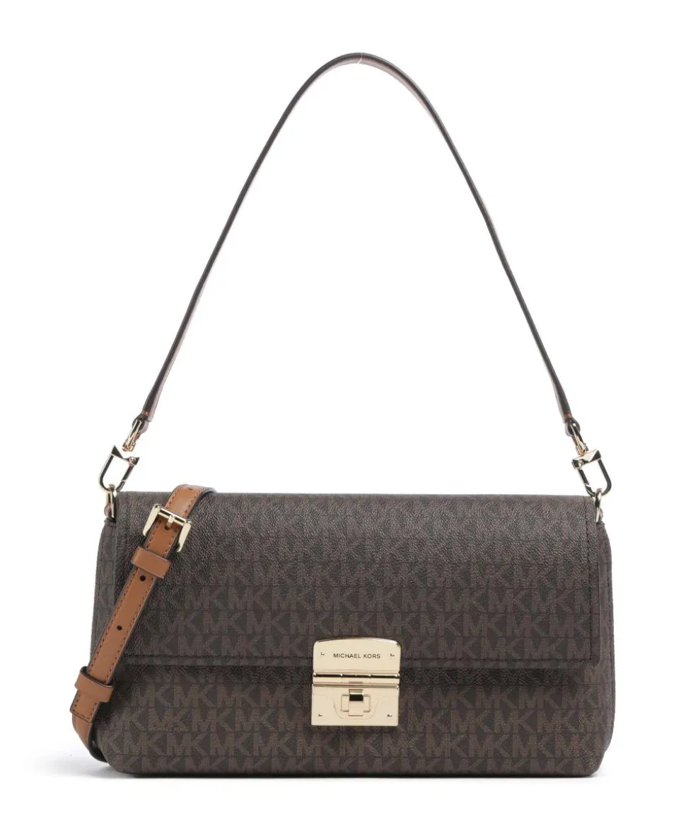 Addie Schultertasche Canvas dunkelbraun