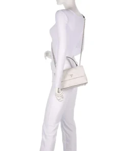 Adelasia Schultertasche Lederimitat weiß