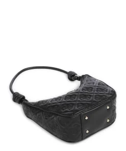 Adelasia Schultertasche Lederimitat schwarz