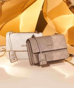 Adonide M Schultertasche Lederimitat hellgrau