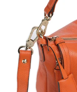 Adria Juna Beuteltasche genarbtes Rindsleder orange