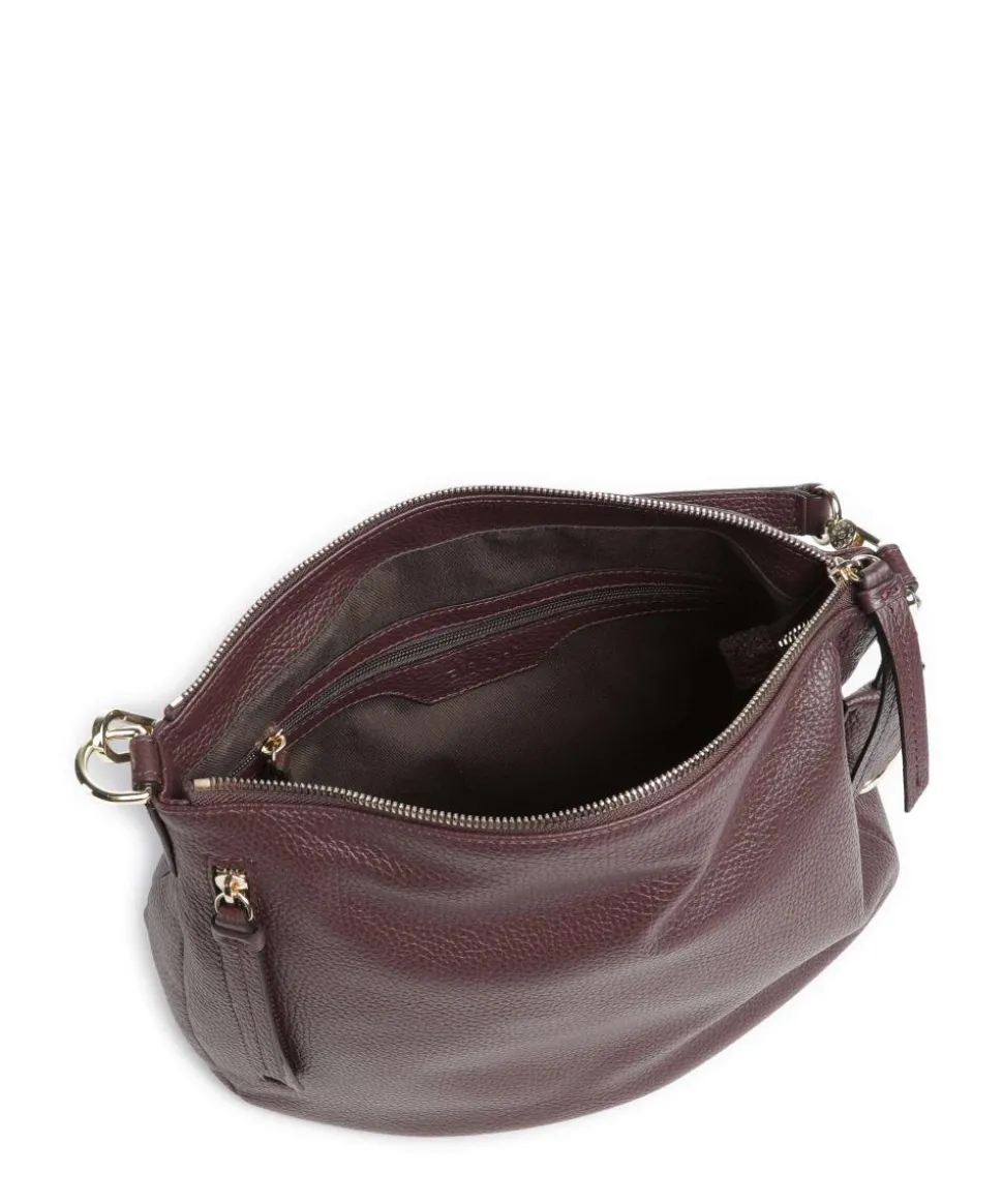 Adria Juna Small Beuteltasche genarbtes Leder wein