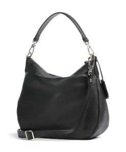 Adria Juna Small Beuteltasche genarbtes Rindsleder schwarz