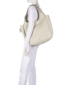 Adria Loft Shopper genarbtes Rindsleder beige