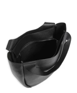 Adria Loft Shopper genarbtes Rindsleder schwarz