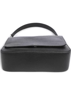 Adria Lulu Schultertasche genarbtes Rindsleder schwarz