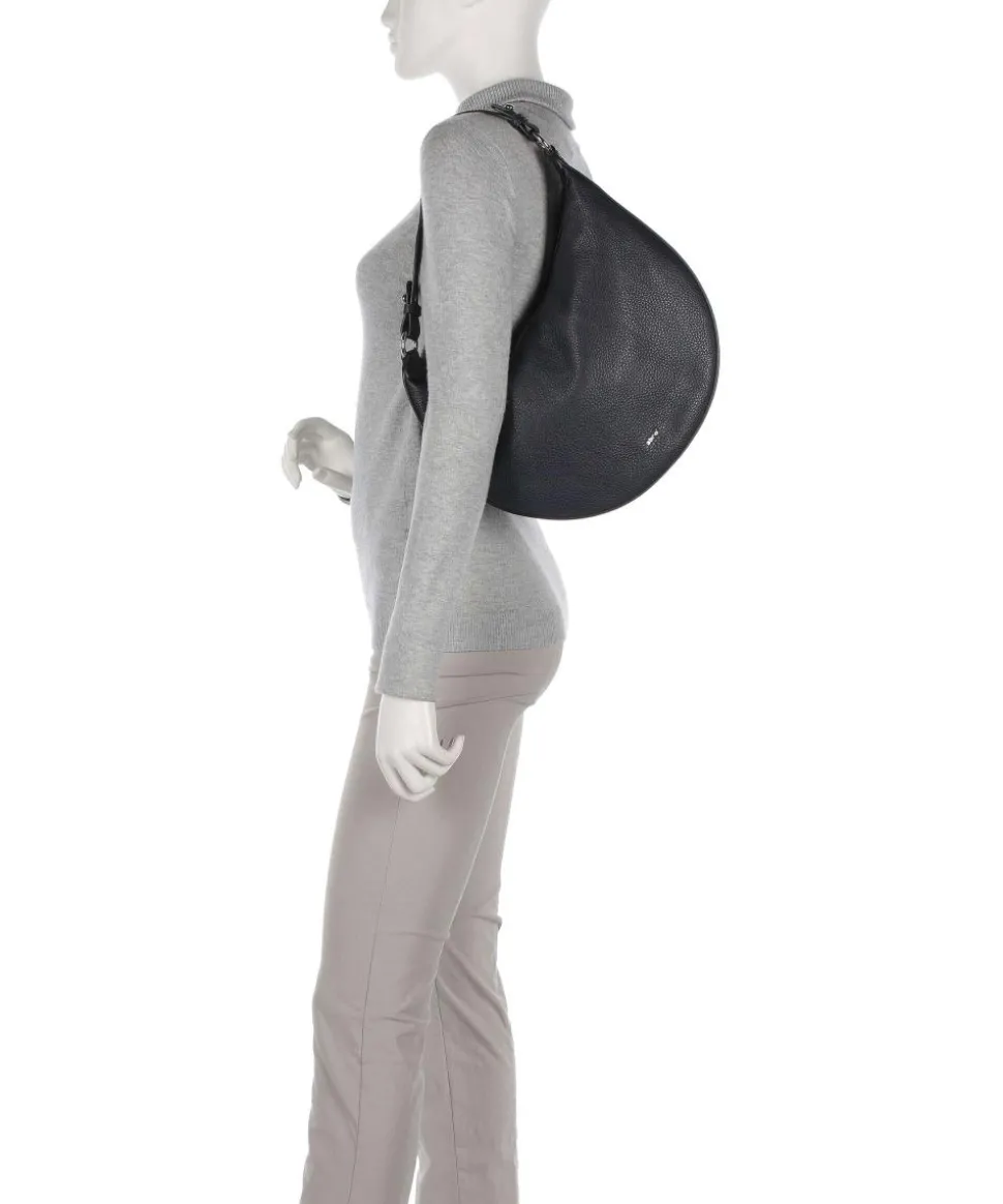 Adria Lulu Small Beuteltasche genarbtes Rindsleder navy