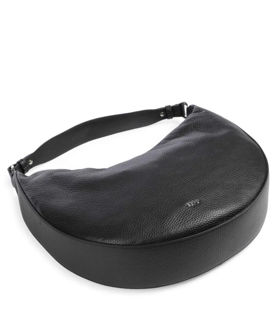 Adria Lulu Small Beuteltasche genarbtes Rindsleder schwarz