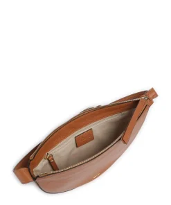 Adria Lulu Umhängetasche genarbtes Rindsleder braun