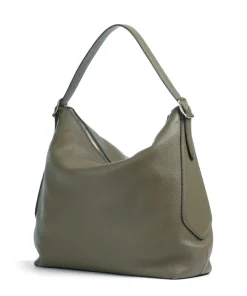 Agave Carina Beuteltasche genarbtes Leder olivgrün