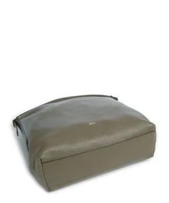 Agave Carina Beuteltasche genarbtes Leder olivgrün