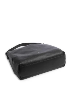 Agave Carina Beuteltasche genarbtes Leder schwarz