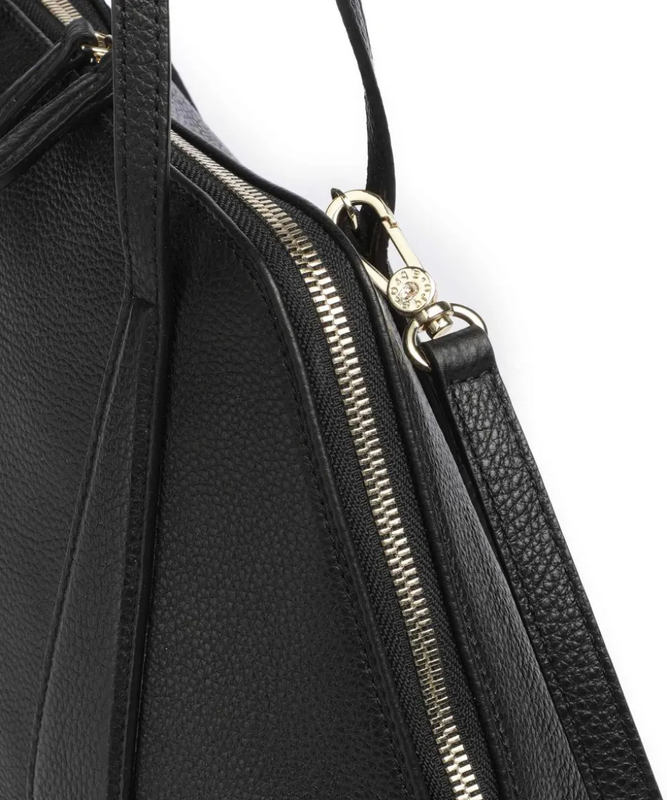 Agave Chachacha Handtasche genarbtes Leder schwarz