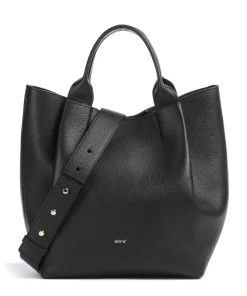 Agave Essential Medium Handtasche genarbtes Leder schwarz