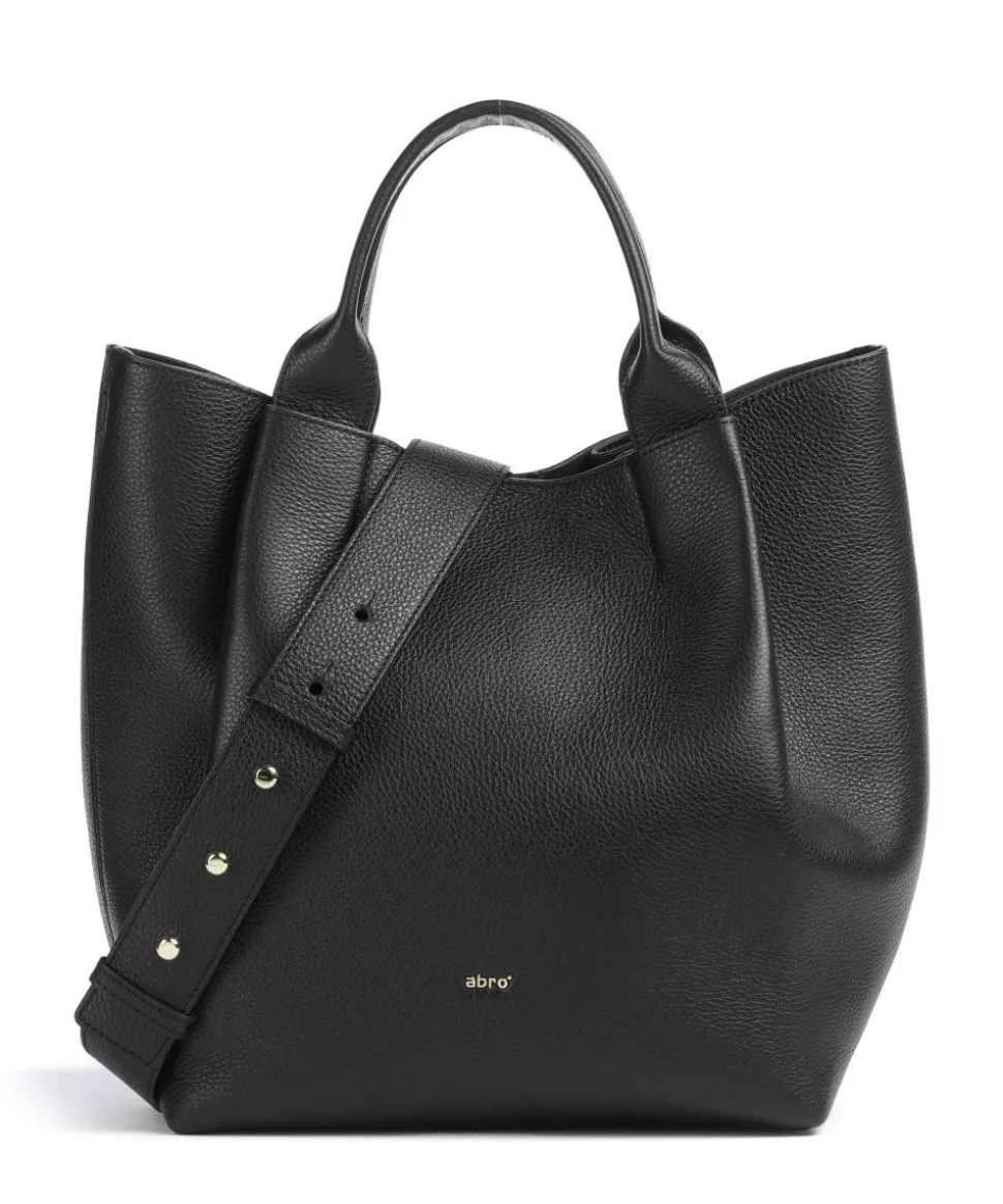 Agave Essential Medium Handtasche genarbtes Leder schwarz