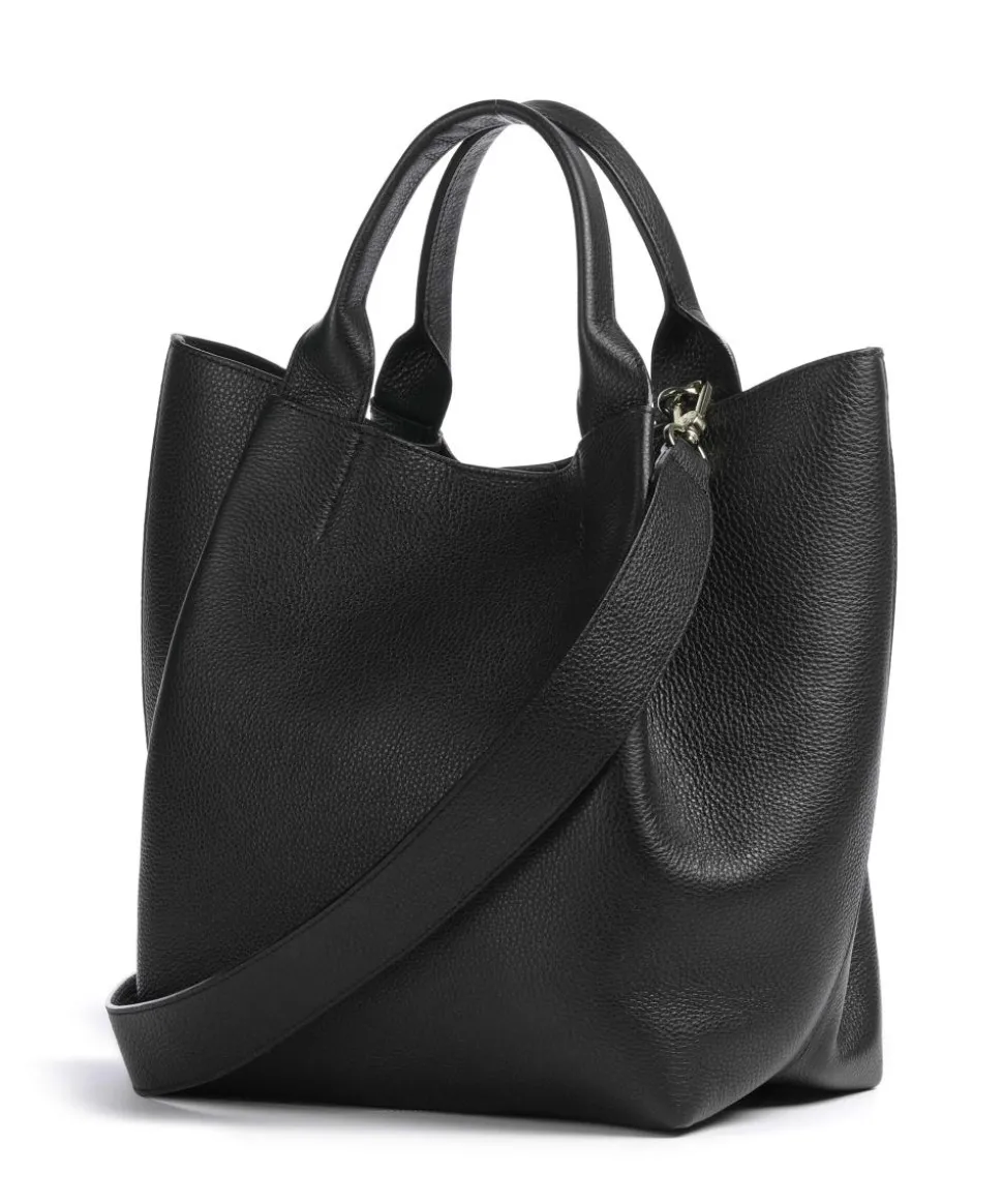 Agave Essential Medium Handtasche genarbtes Leder schwarz