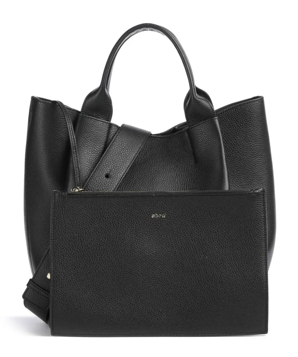 Agave Essential Medium Handtasche genarbtes Leder schwarz