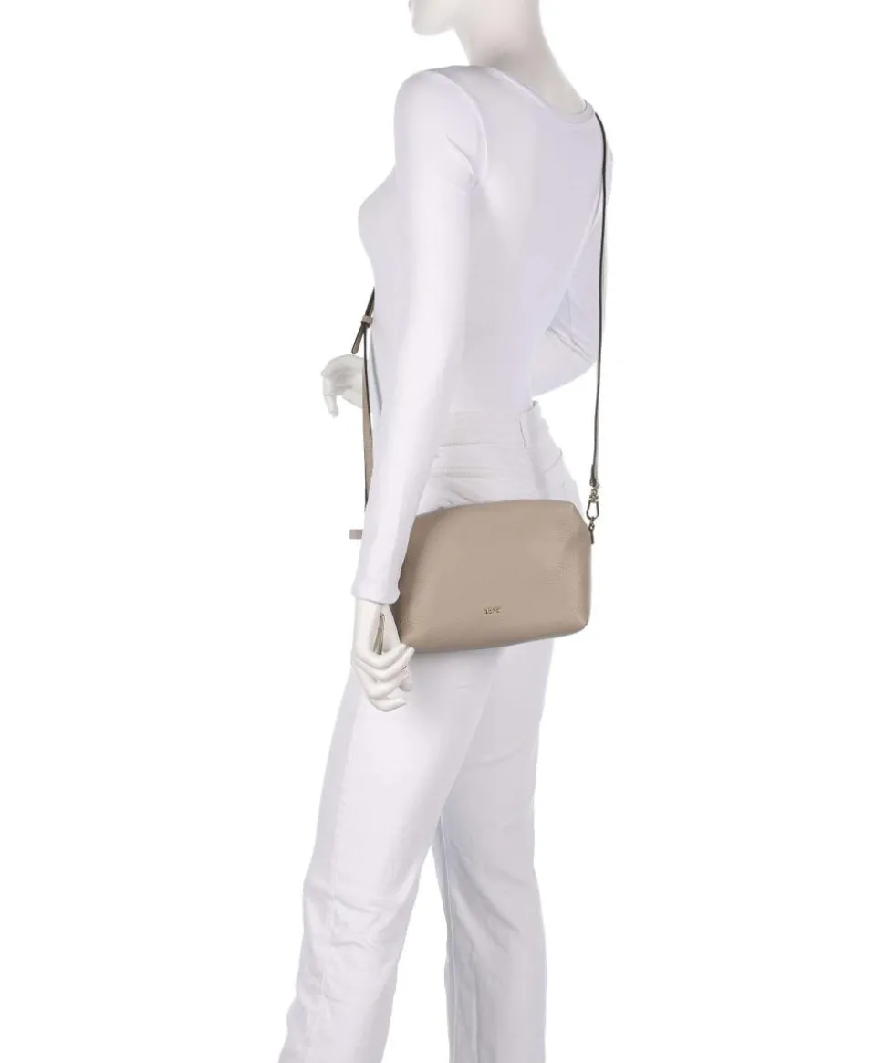 Agave Kaia Umhängetasche genarbtes Leder beige