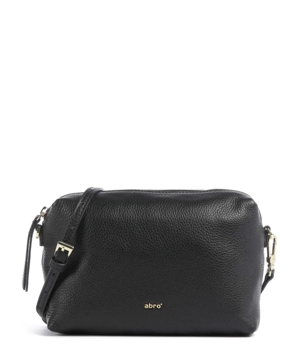 Agave Kaia Umhängetasche genarbtes Leder schwarz