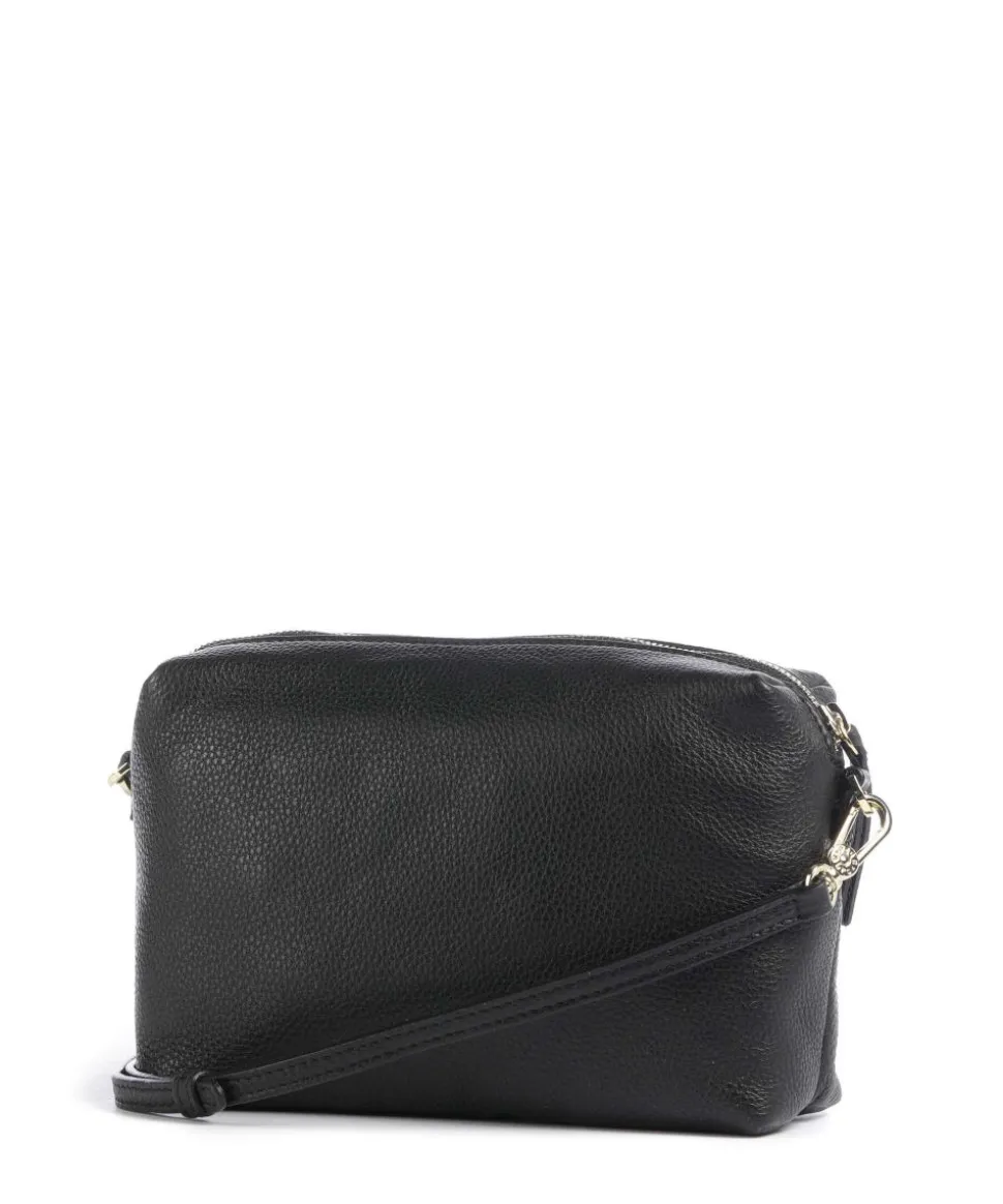 Agave Kaia Umhängetasche genarbtes Leder schwarz