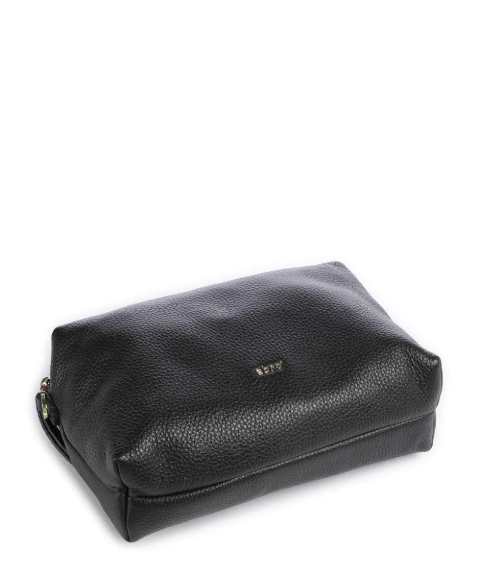 Agave Kaia Umhängetasche genarbtes Leder schwarz