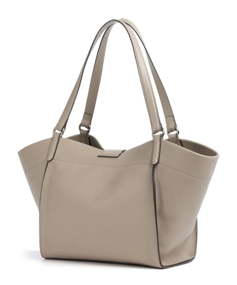 Agave Temi Shopper genarbtes Leder stein