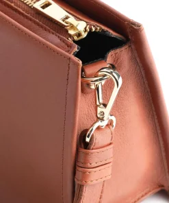 Aggie Aggie Umhängetasche glattes Leder cognac