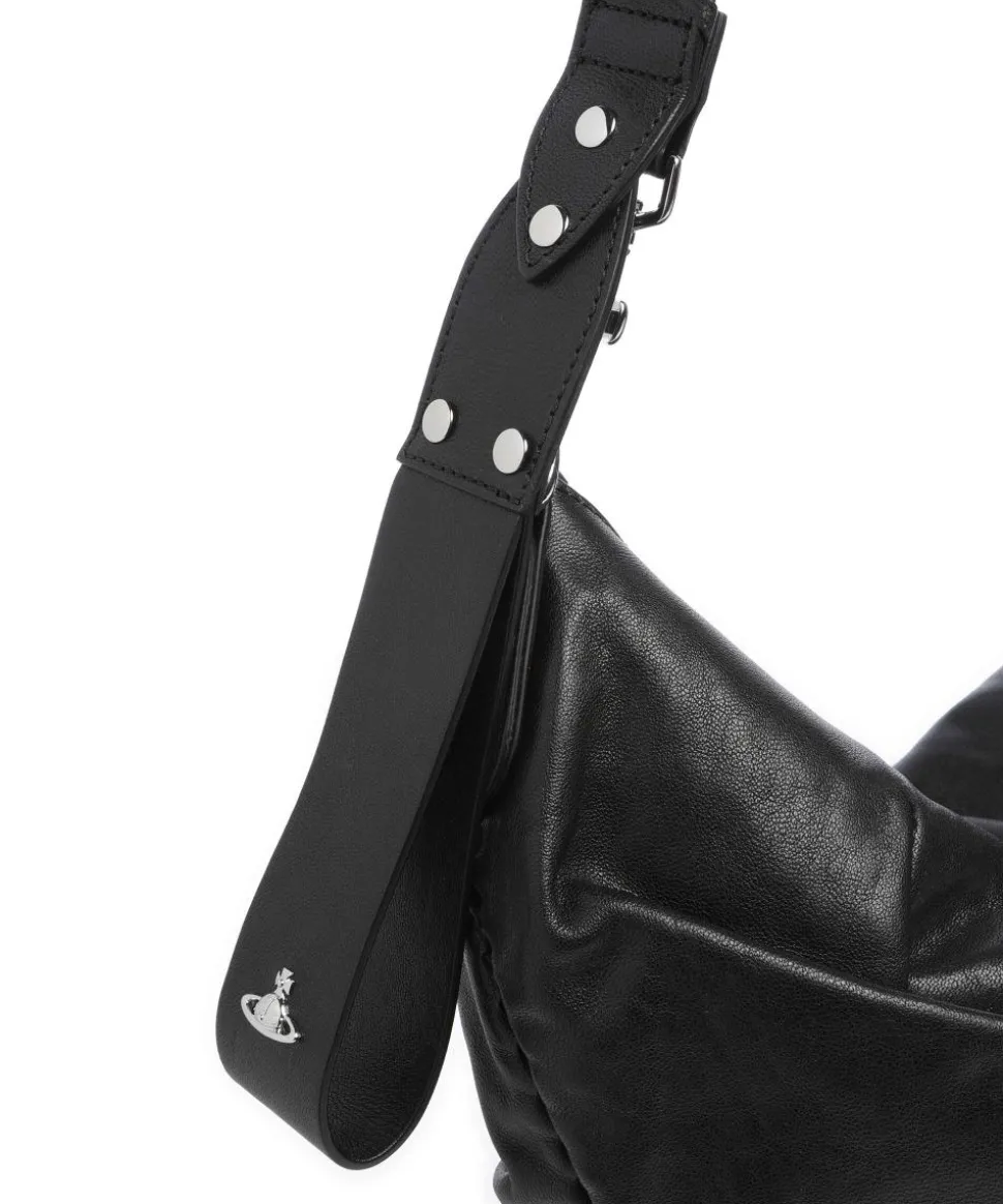 Agnes Supple Medium Beuteltasche Schafsleder schwarz