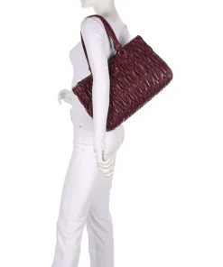 Aide M Shopper Lederimitat wein