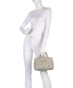 Aide S Handtasche Lederimitat hellgrau