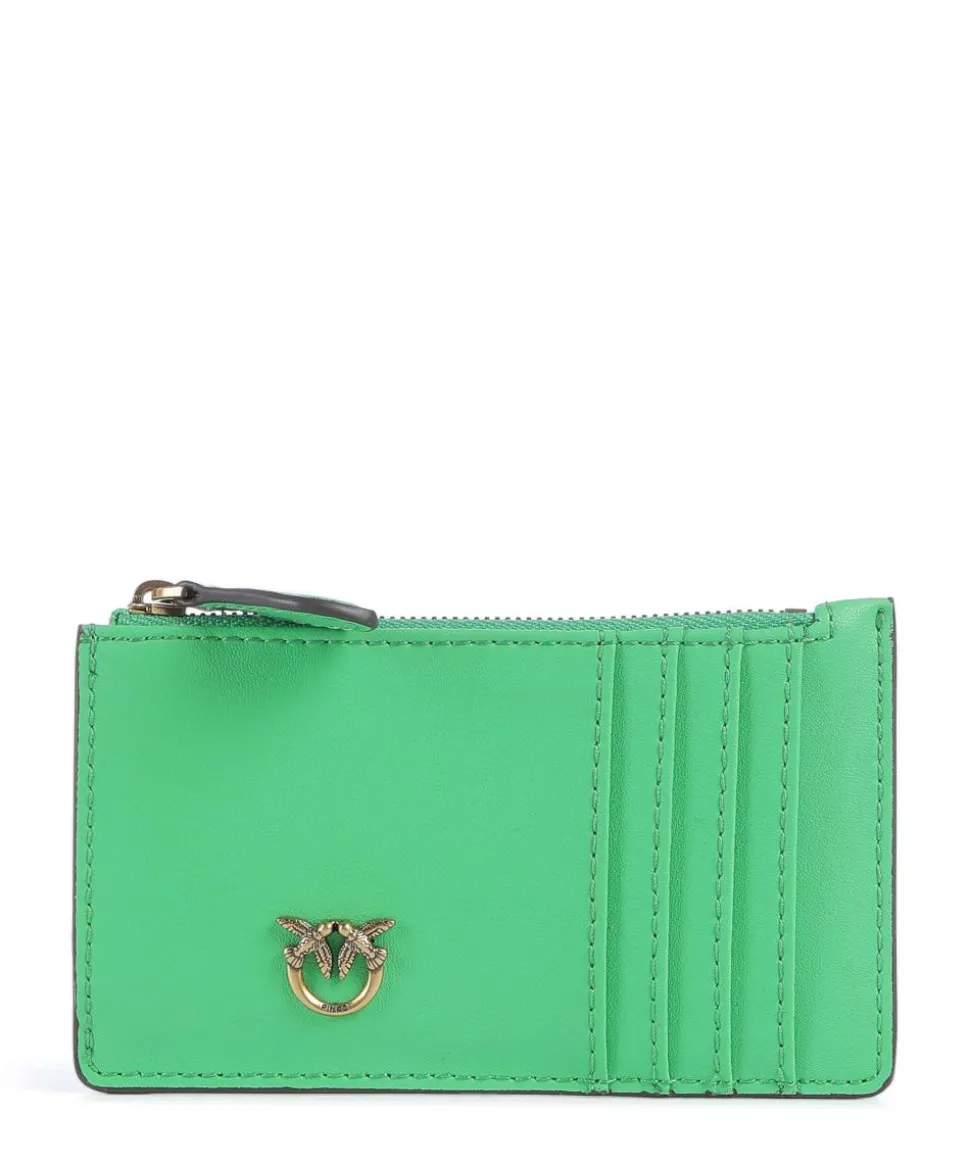 Airone Kreditkartenetui fein genarbtes Rindsleder grün