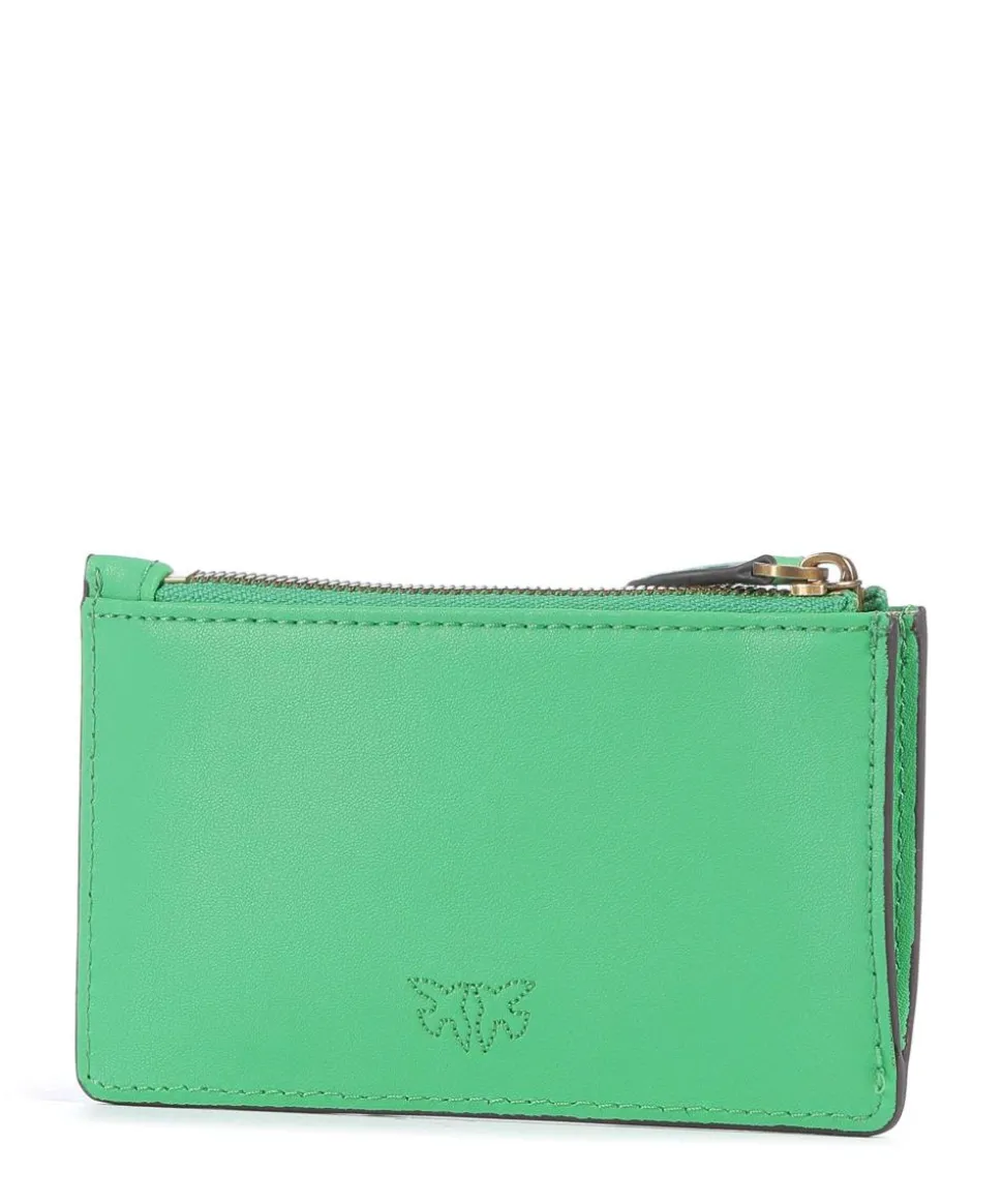 Airone Kreditkartenetui fein genarbtes Rindsleder grün