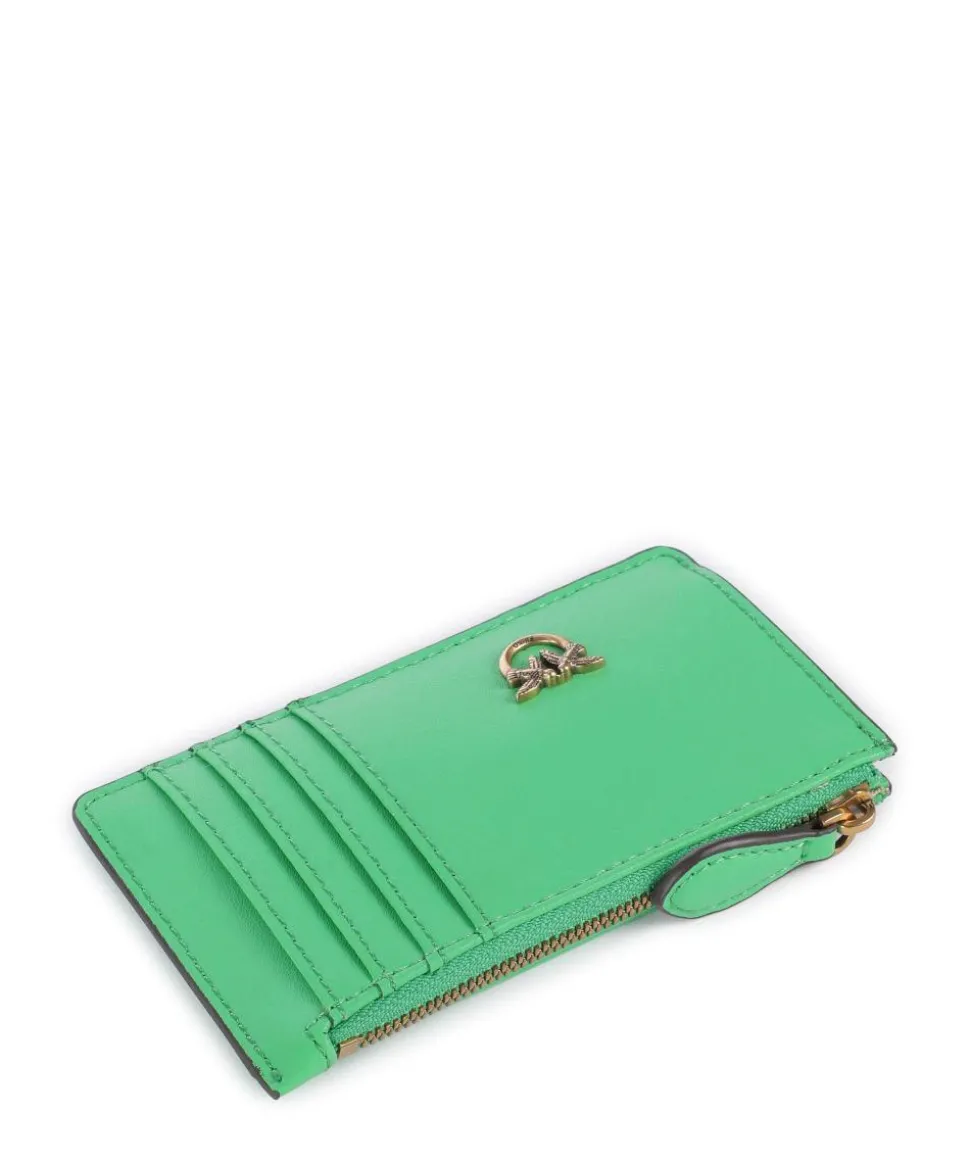 Airone Kreditkartenetui fein genarbtes Rindsleder grün