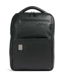 AKRON Rucksack fein genarbtes Rindsleder schwarz