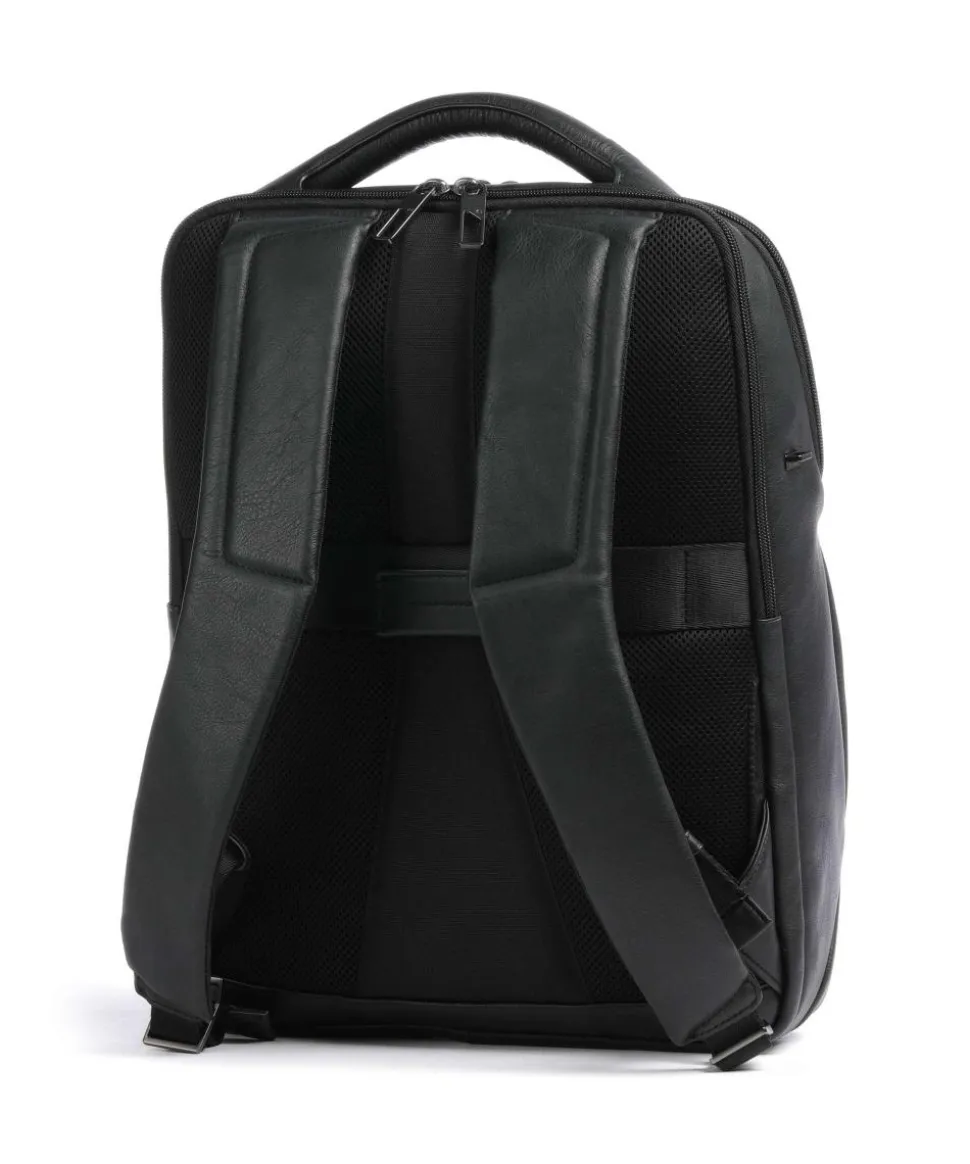 AKRON Rucksack fein genarbtes Rindsleder schwarz