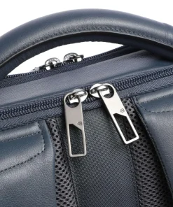 AKRON Rucksack fein genarbtes Rindsleder dunkelblau