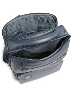 AKRON Rucksack fein genarbtes Rindsleder dunkelblau